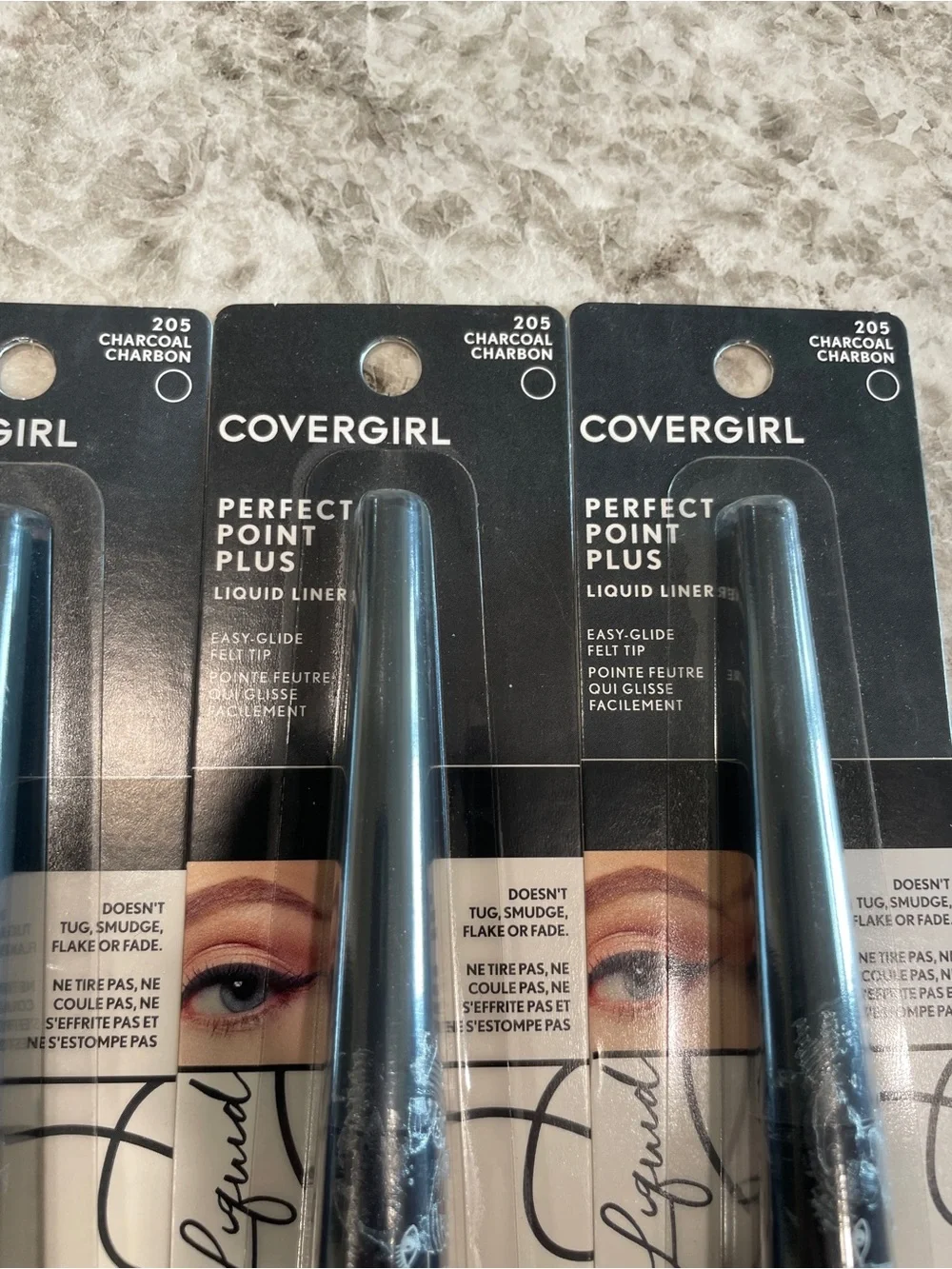 CoverGirl Perfect Point Plus Liquid Liner - Charcoal 205 (3 Pack)